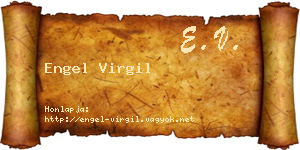 Engel Virgil névjegykártya